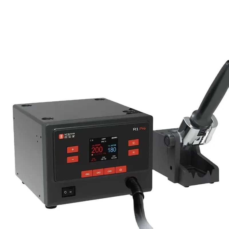 

YCS R1 Pro 1000W Intelligent Soldering Station Hot Air with 4 Nozzles For Mobile Phone CPU IC BGA SMT Rework Station Tools