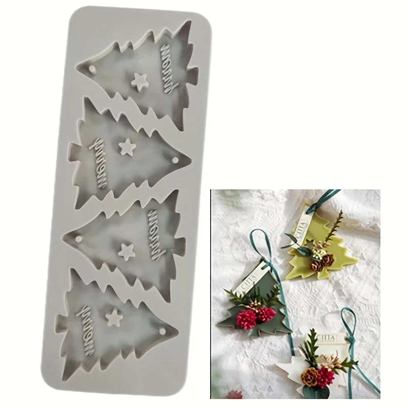Gips-Aromatherapie-Form für Weihnachtsbaum-Wachssplitter, Aromatherapie-Tabletten-Herstellung, Gips-Anhänger-Form