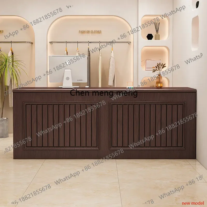 N138  Medieval retro bar beauty salon, reception desk women's clothing store counter table baking paint