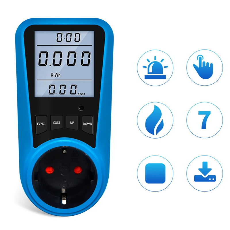 1-częściowa wtyczka miernika mocy Monitor energii elektrycznej do gniazda Zastosowanie zasilania Inteligentny licznik energii w gospodarstwie