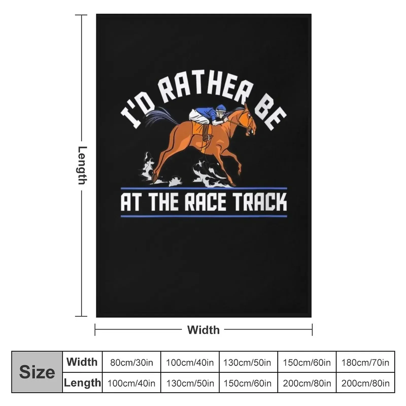 Id Rather Be At The Race Track Throw Blanket Luxury Throw Plush Soft Beds valentine gift ideas Blankets