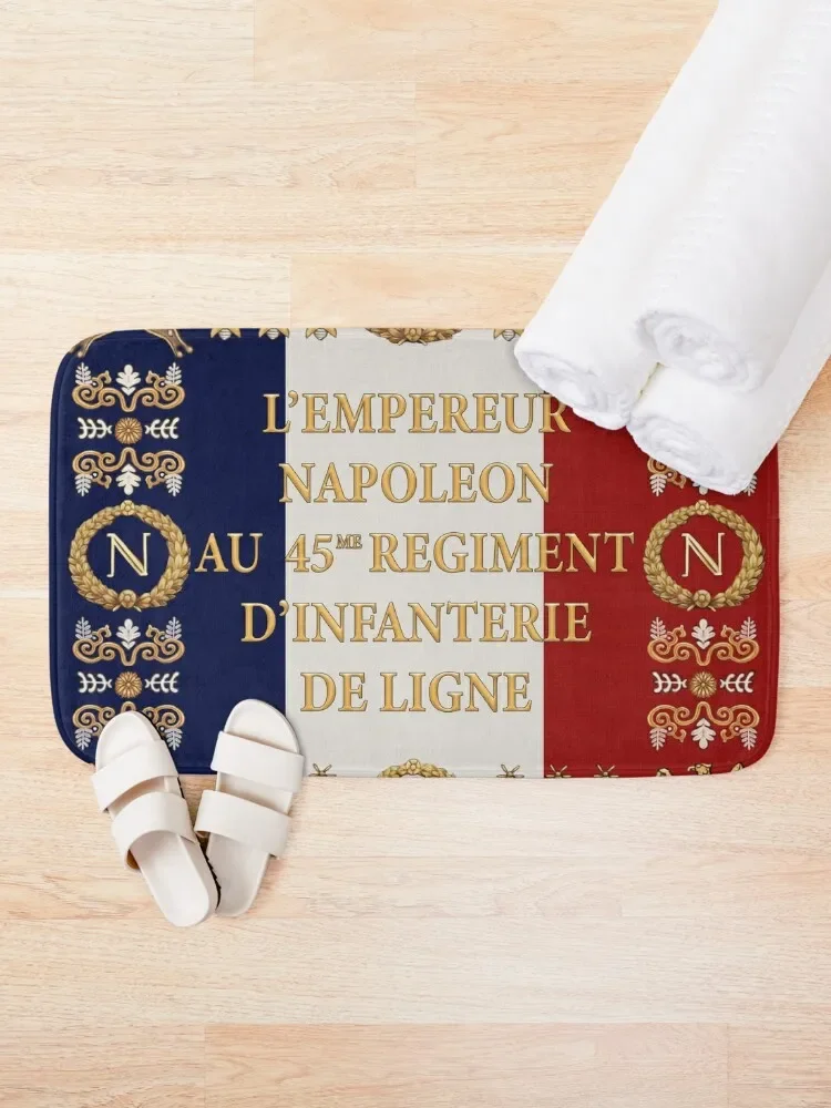 Napoleonic French 45th regimental flag Bath Mat Set Ofs In The Bathroom Bathroom Kit Bath Rugs Carpet Anti Slip Mat