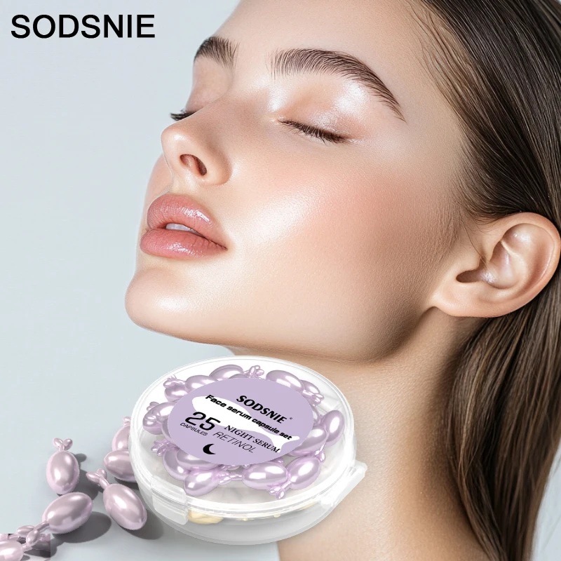

Retinol & Vitamin C Capsules Serum Moisturizing Brighten Face Serum Nourishes Smooth Firming Shrink Pores Skin Care Cosmetics