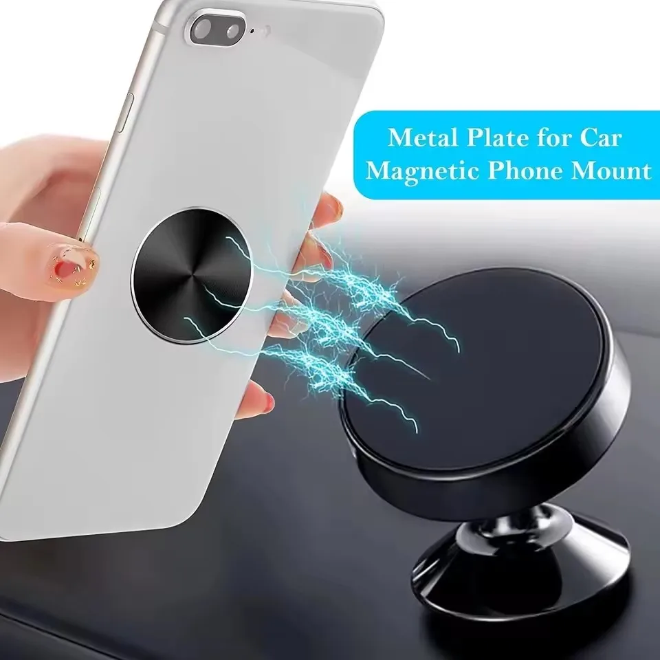 Thin Metal Plate Disk For Magnetic Car Phone Holder Iron Sheet Sticker Disk For Magnet Tablet Desk Phone Car Stand Mount Round - view 2