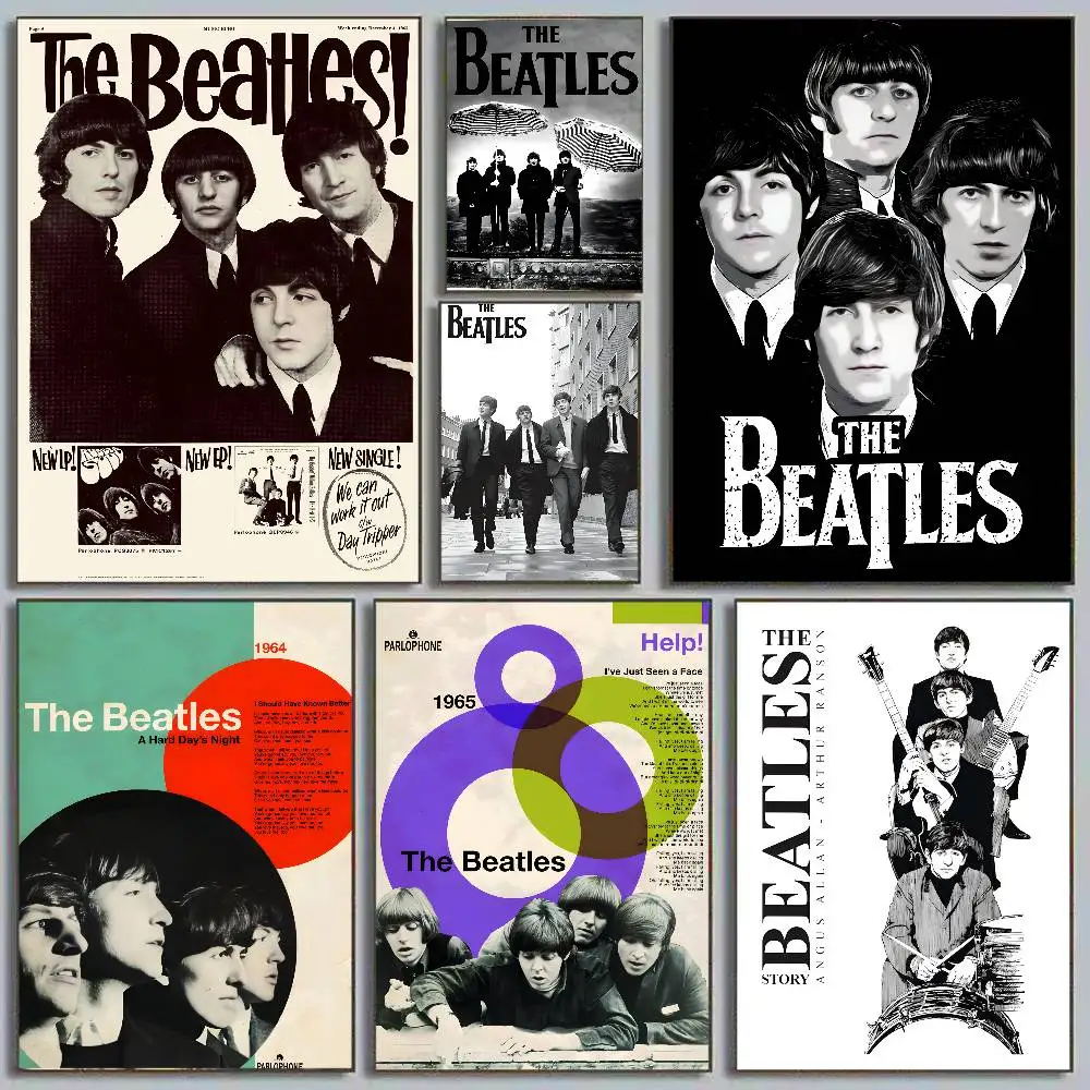 Classic Music Band T-The B-Beatles Poster Art With Prints Home Bedroom Living Room Decoration Gift