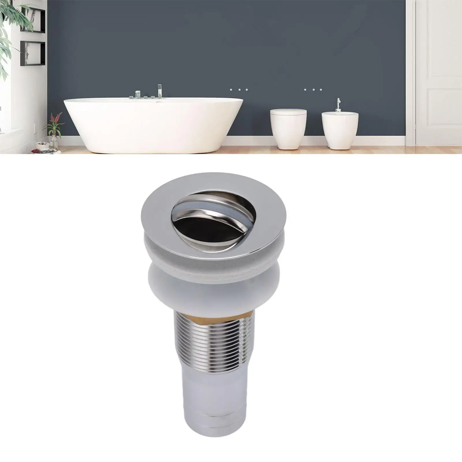 Polished Stainless Steel Drain Stopper for Bathroom Vanity - Flip Top Assembly, Anti-Blocking for kitchen Sink Stoppers