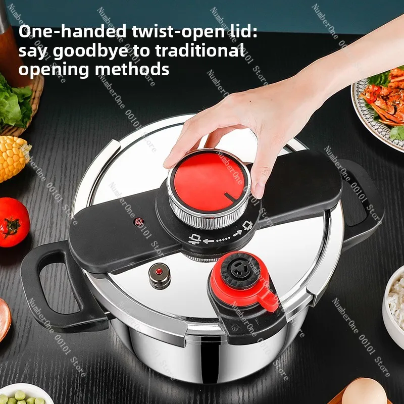 Household Pressure Cooker | Mechanical Knob Thickened Food Grade Stainless Steel