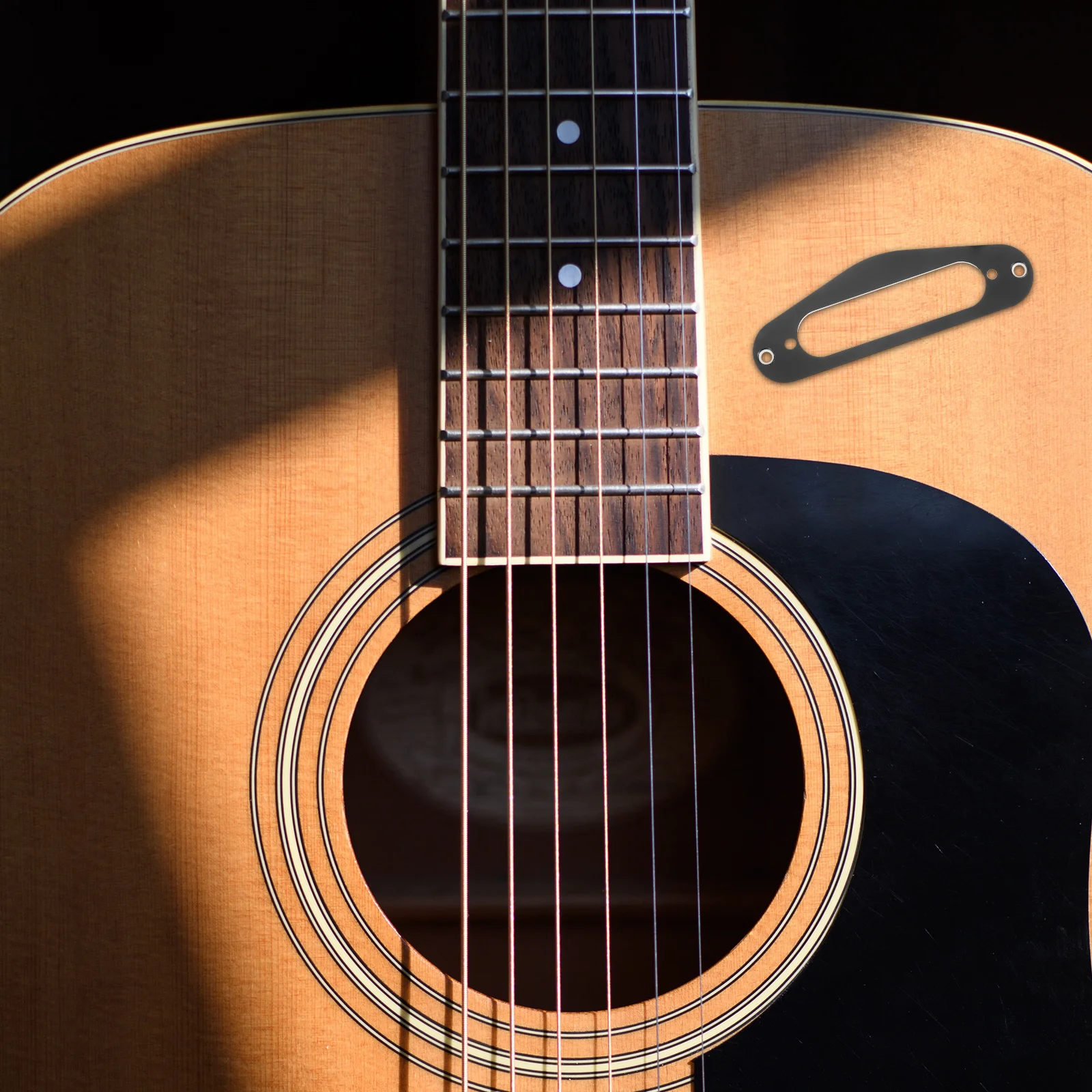 

3pcs Single Coil Pickup Ring For Tl Style Electric Guitar Black Pickup Mounting Frame Guitar Accessory Instrument Part