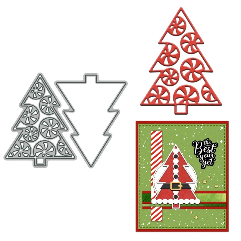 Christmas Tree Mini Shaker Cutting Dies DIY Scrapbooking Supplies Metal Dies Knife Mold For Card Making Albums Decor