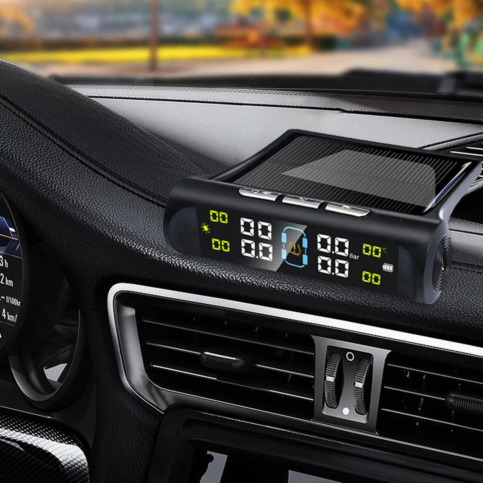 

LCD Car Tire Pressure Monitor System, LCD Screen Display, Solar Monitor System, Auto Monitor for Truck RV Trailer