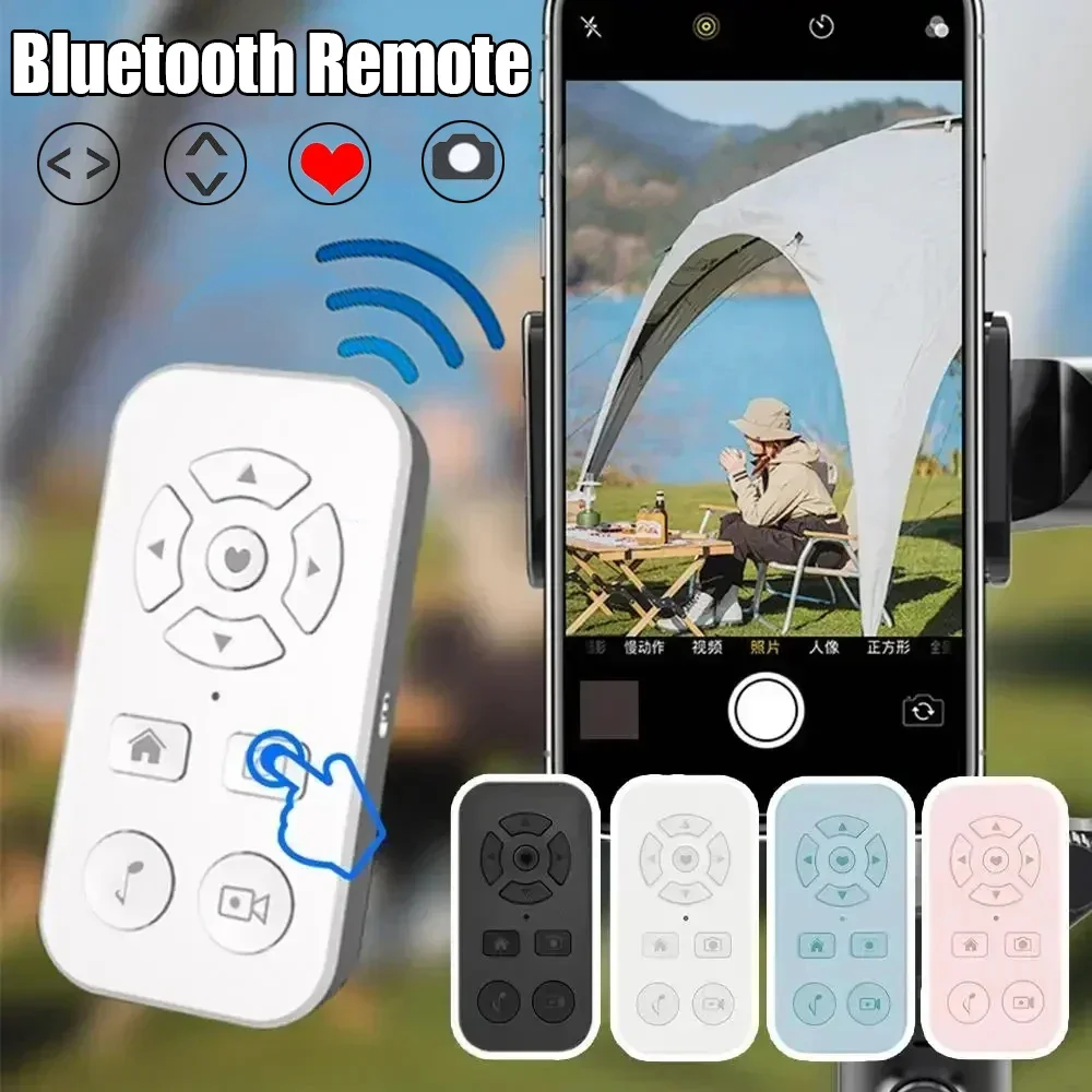 Mini Camera Bluetooth-compatible Remote Controller Photo Shutter Release Button Phone Selfie For IOS/Android Smartphones