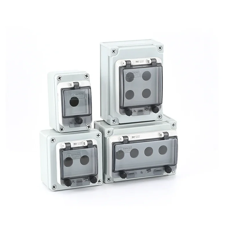 Indoor and outdoor waterproof  button switch control box plastic rain proof electric control box electric transparent cover