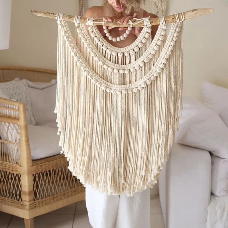 Handwoven  Color Tapestry Nordic Simple Style for Bedroom Living Room Model Room Decoration Soft Home Textile