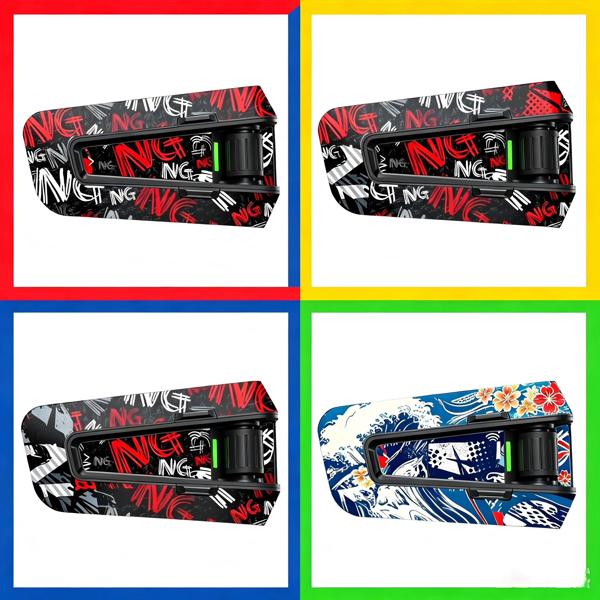 Anti-Scratch Decor Stickers Compatible with Cardo Edge Motorcycle Bluetooth Headset Stickers、Skin、Cover Protective Decal