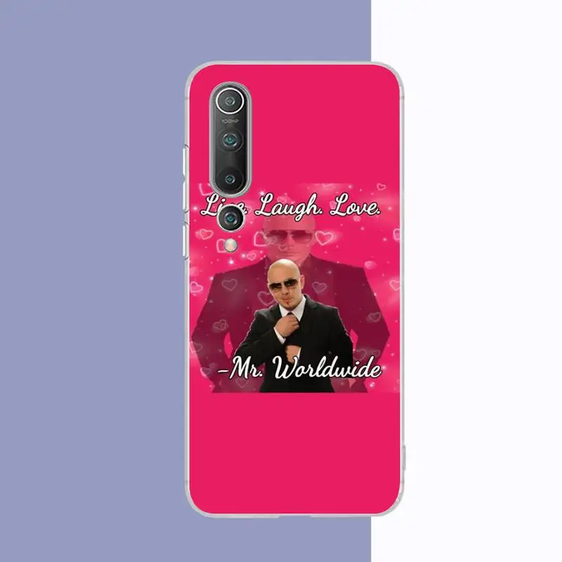 Mr Worldwide Say To Live Laugh Love Casing Ponsel untuk Samsung S21 A10 untuk Redmi Note 7 9 untuk Huawei P30Pro Honor 8X 10i Sampul