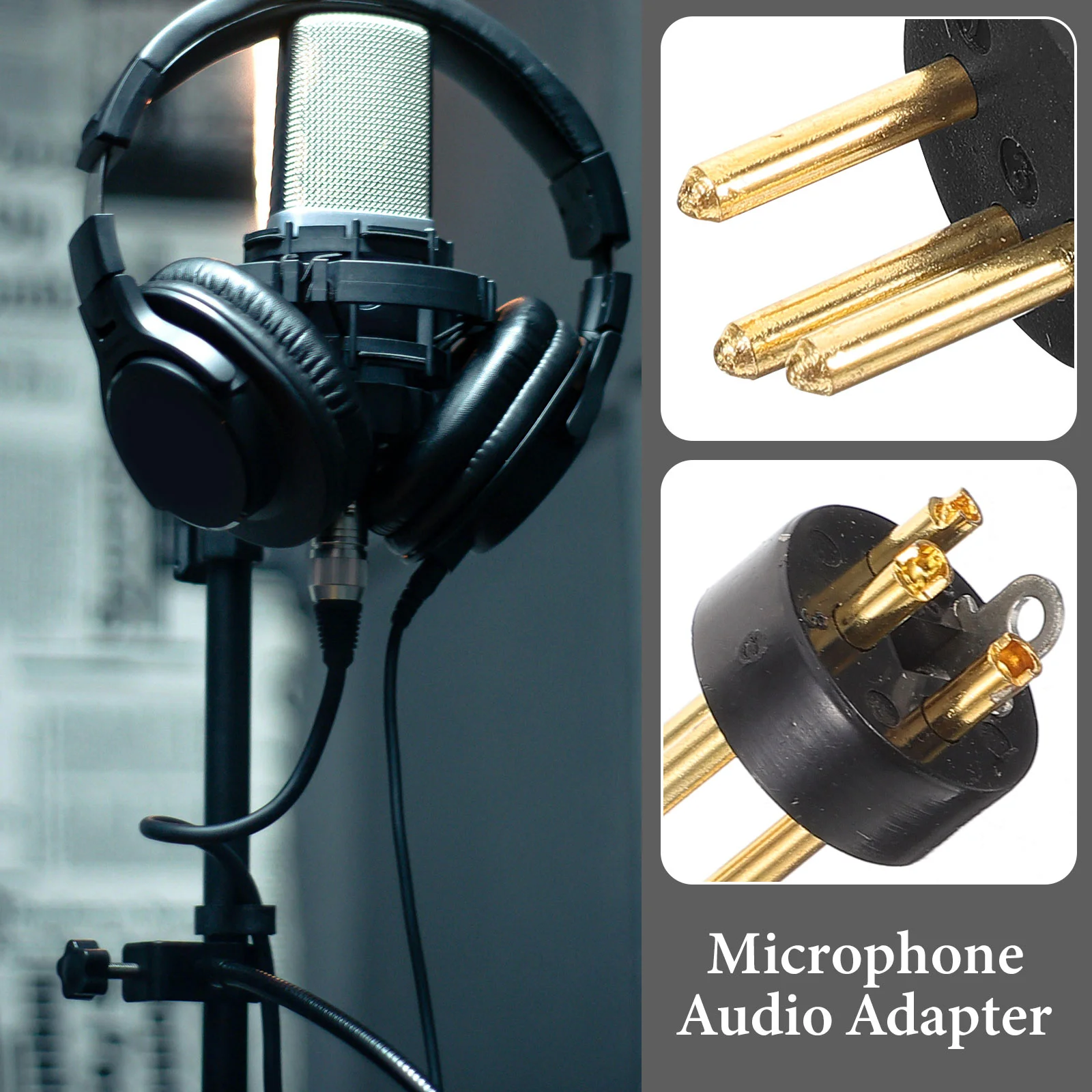 XLR Head Needle Microphone Audio Plug Three-core 3-pin Connector Male Speaker Accessories