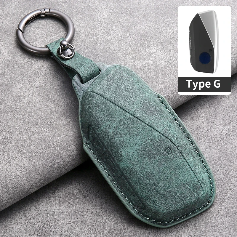 

For BMW I7 X7 G07 LCI IX I20 X1 U11 7 Series G70 G09 XM 2023 U06 G81 M3 Leather Car Remote Key Case Cover Protector Keychain