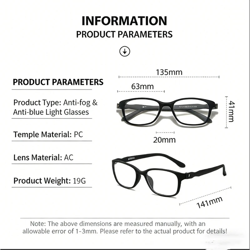 نظارات قراءة جديدة عالية الوضوح مضادة للضباب للرجال، خفيفة الوزن للغاية، خالية من الضباب، ومع حماية من الضوء الأزرق.