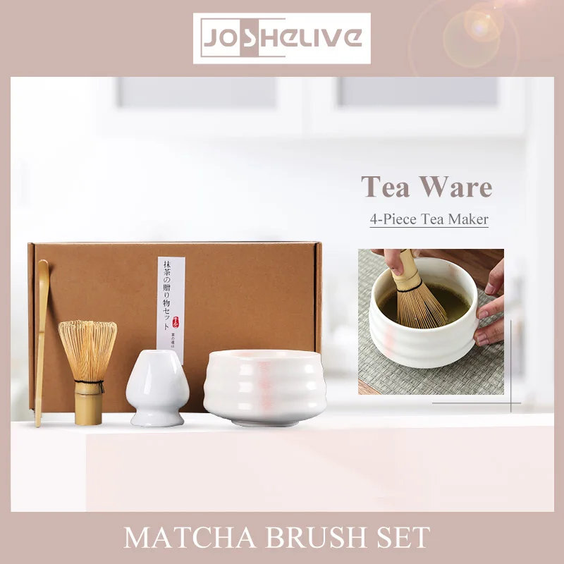 

1 Set Traditional Matcha Gift Set Bamboo Matcha Whisk Spoon Ceramic Matcha Bowl Mixing Rack Whisk Holder Japanese Tea Sets