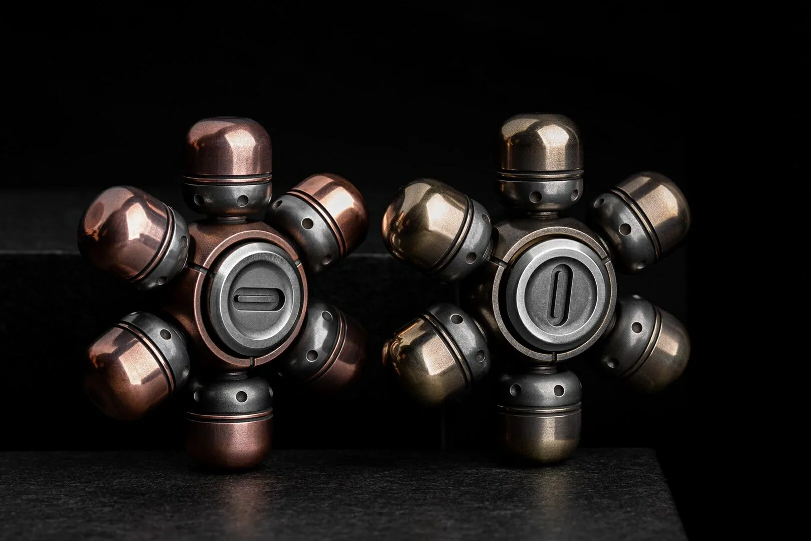 Used EDC Wood Sakura EDC Stainless Steel Copper Brass, Space-Time Furnace Totem, Combined, Fingertip Gyro