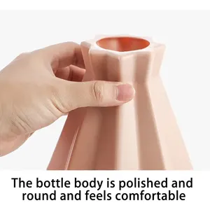 1PC Modern Flower Vase White Rose Blue Plastic Basket Nordic Home Room Decoration Ornament Arrangement Flower 11 Main Sales Flower Vessels for Decoration - №5