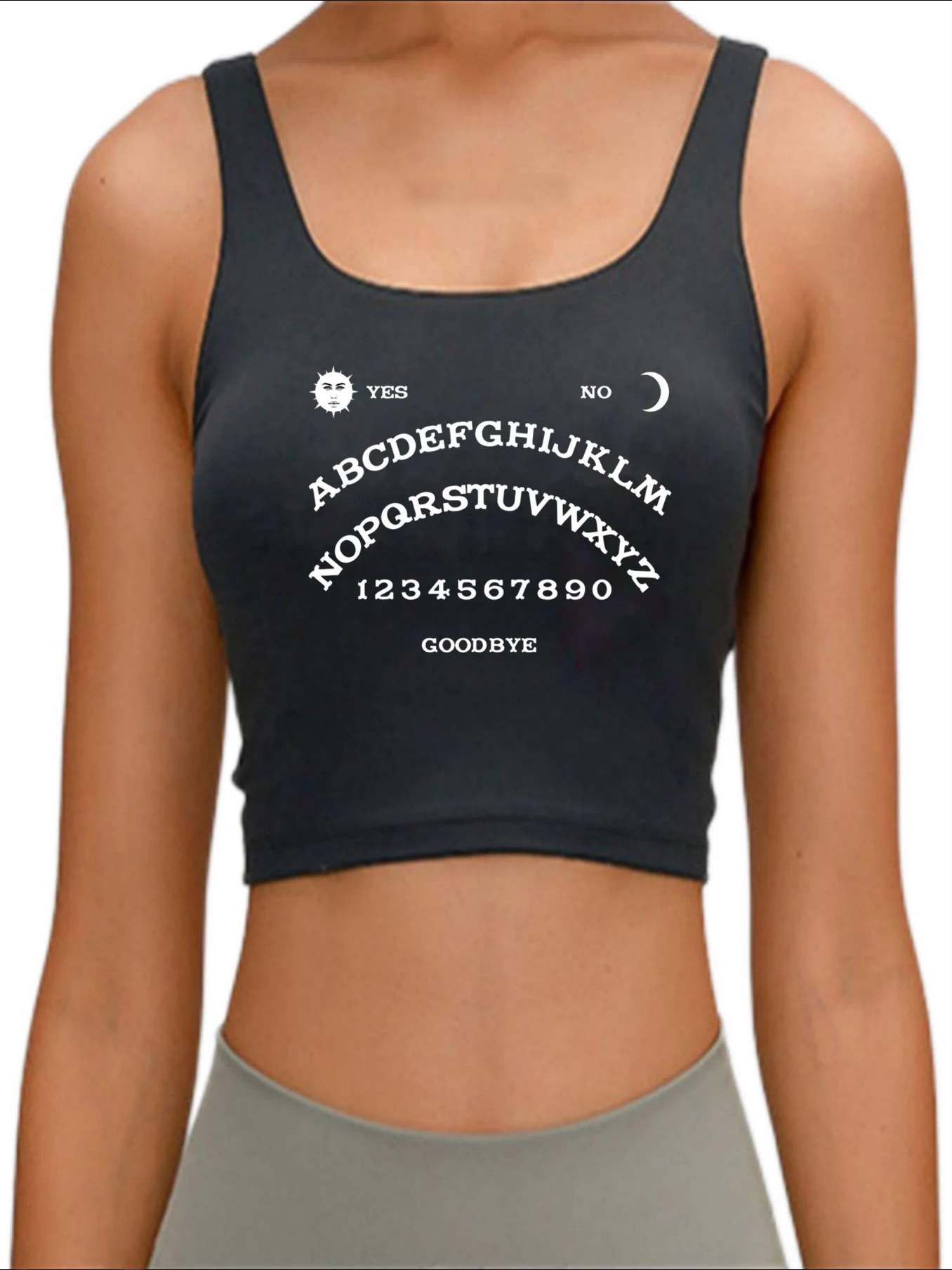 Divination Board Cool Retro Crop Top summer sexy street style tank top fitness vest