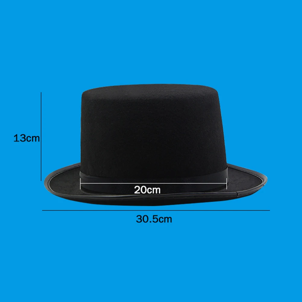

2 Pcs Magician Hat Birthday Party Hats Bowler Felt Large Kids Circus Wacky for Man