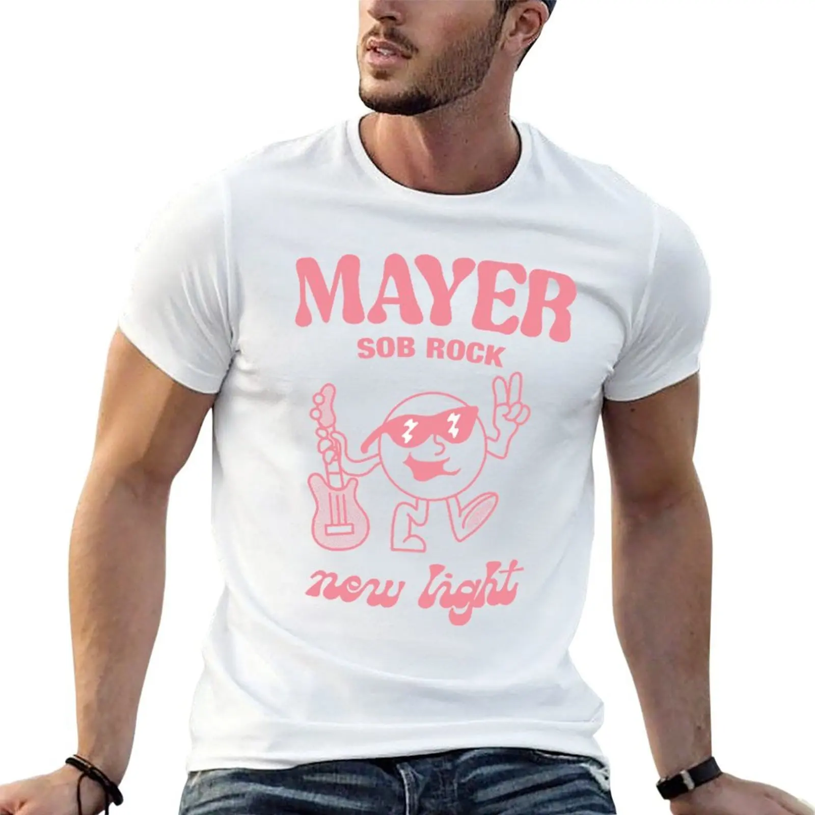 

John Mayer Sob Rock T-Shirt anime t shirts oversize t shirt man cotton black cotton t-shirt plain for man package T-Shirt