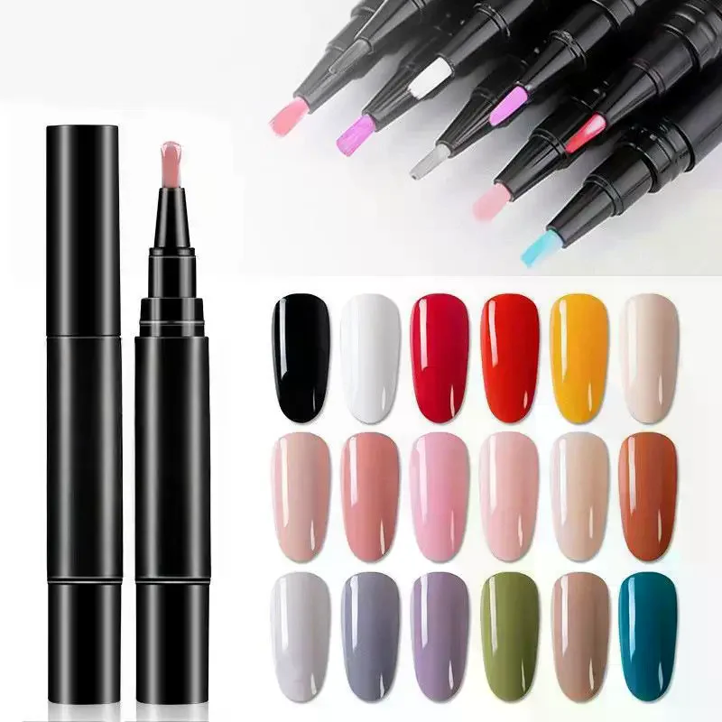 /JCS/Semi Permanent Base Top Coat UV Gel Pure Color Gel Nail Polish Pen For Nails Art Gel Varnish Hybrid Neon Nail Polish 1Pcs