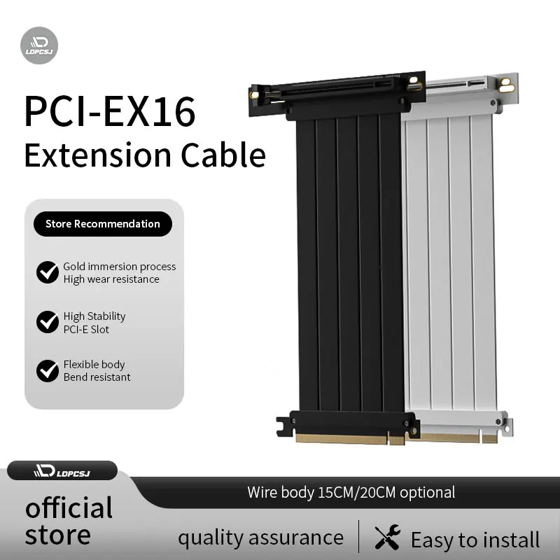

Pci-e 3.0 16x удлинительный кабель для видеокарты, 90 градусов, вертикальный L-образный адаптер для настольной видеокарты, кабель с поддержкой карт серии 30
