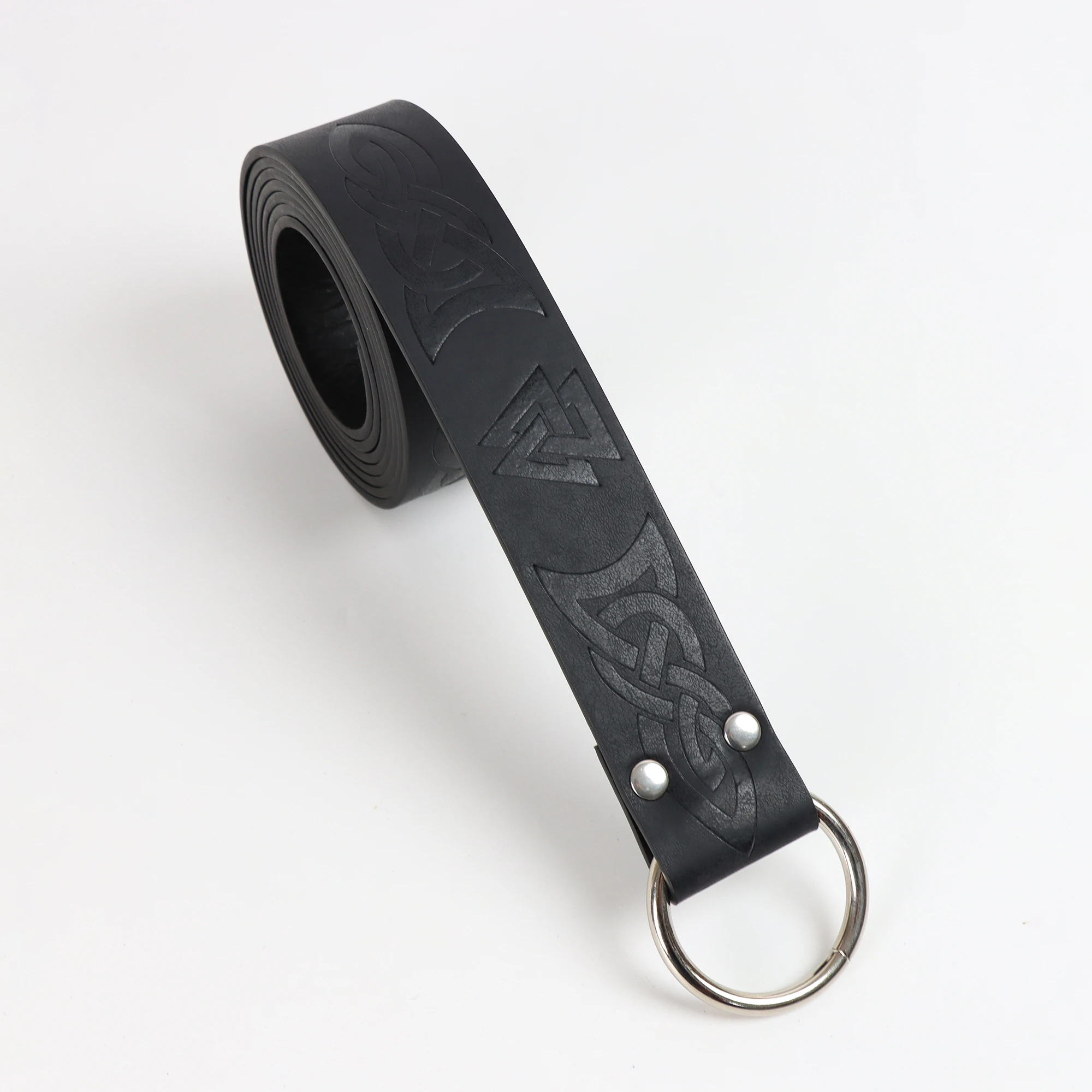 เรอเนซองส์หนัง PU เข็มขัดคอสเพลย์ไวกิ้งเข็มขัดพิมพ์ลายสำหรับชุดยุคฟื้นฟูศิลปวิทยายุคกลาง