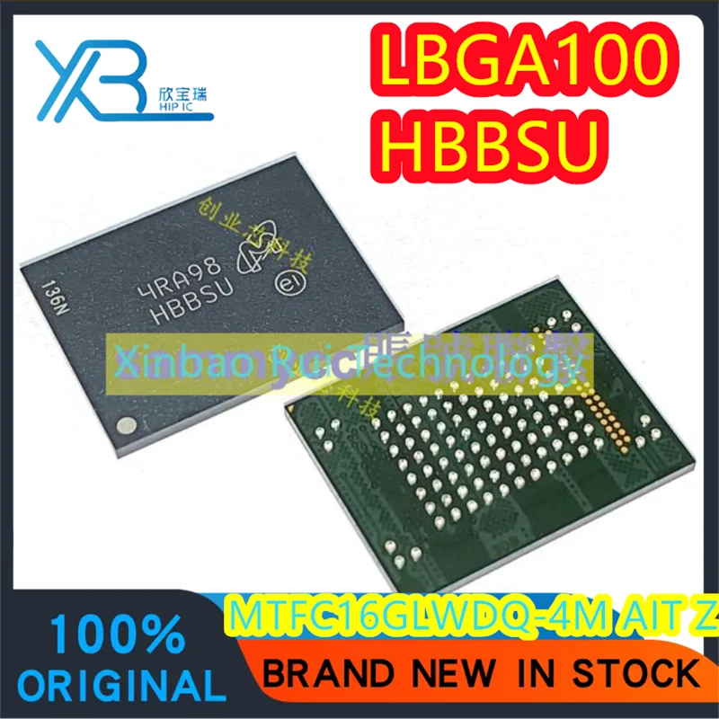 (1/10piece) MTFC16GLWDQ-4M AIT Z Parts Identification HBBSU LBGA100 NAND-FLASH Flash Memory 100% Original Good Quality Spot