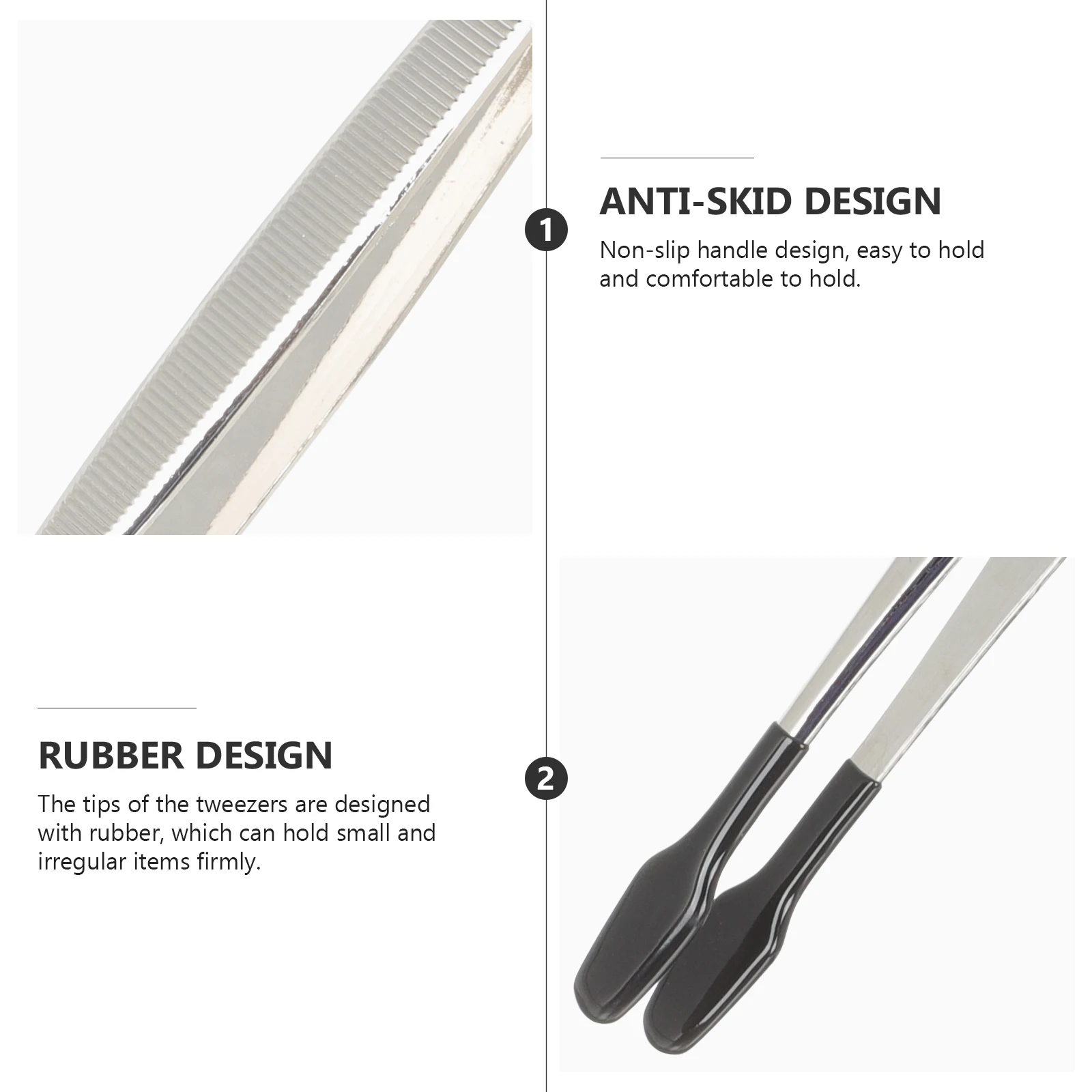 

Rubber Coated 15cm Stainless Steel Craft Tweezers For Tools for Jewelry Stamps Beads Coins Industrial Hand Tools