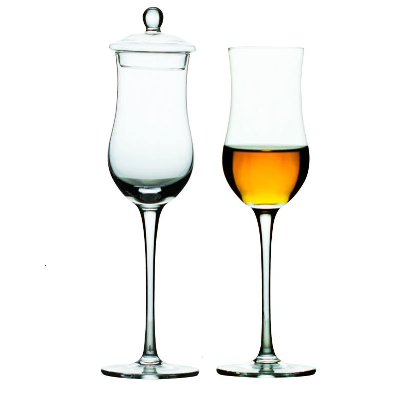 Scotch Highlan Whiskey Copita Nosing Glass For Sommelier Single Malt Whiskey Tasting Cup Brandy Snifters Tulip Goblet Match Lid