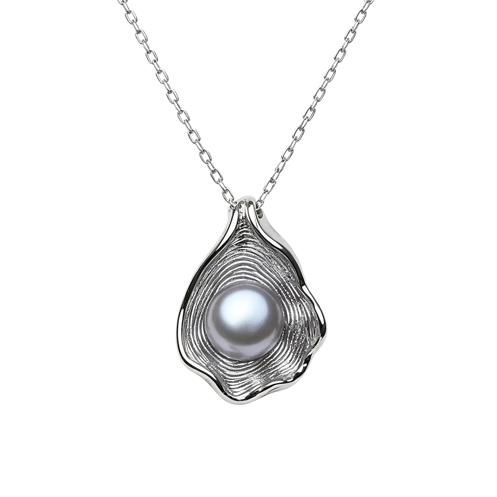 Favorite Natural Freshwater Pearl Pendants Woman,Dangle Real 925 Silver Pearl Pendant Mother Wife Anniversary Gift Black White