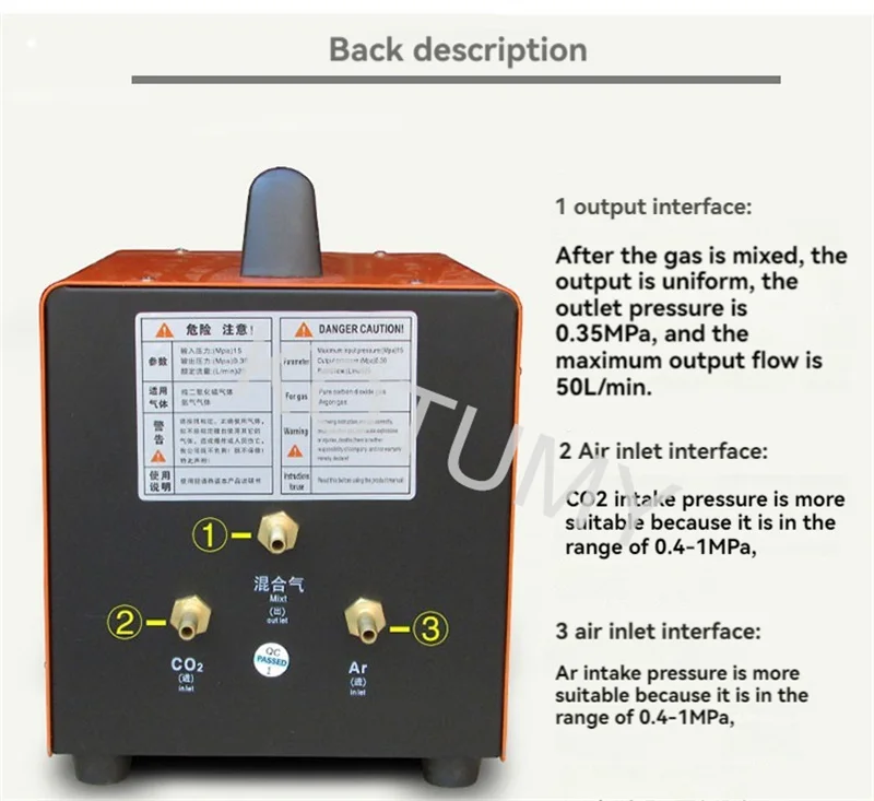 New Ar+CO2 Gas Mixer Gas Mixer Argon Arc Welding Machine Mixer Portable CO2 Argon Gas Mixer