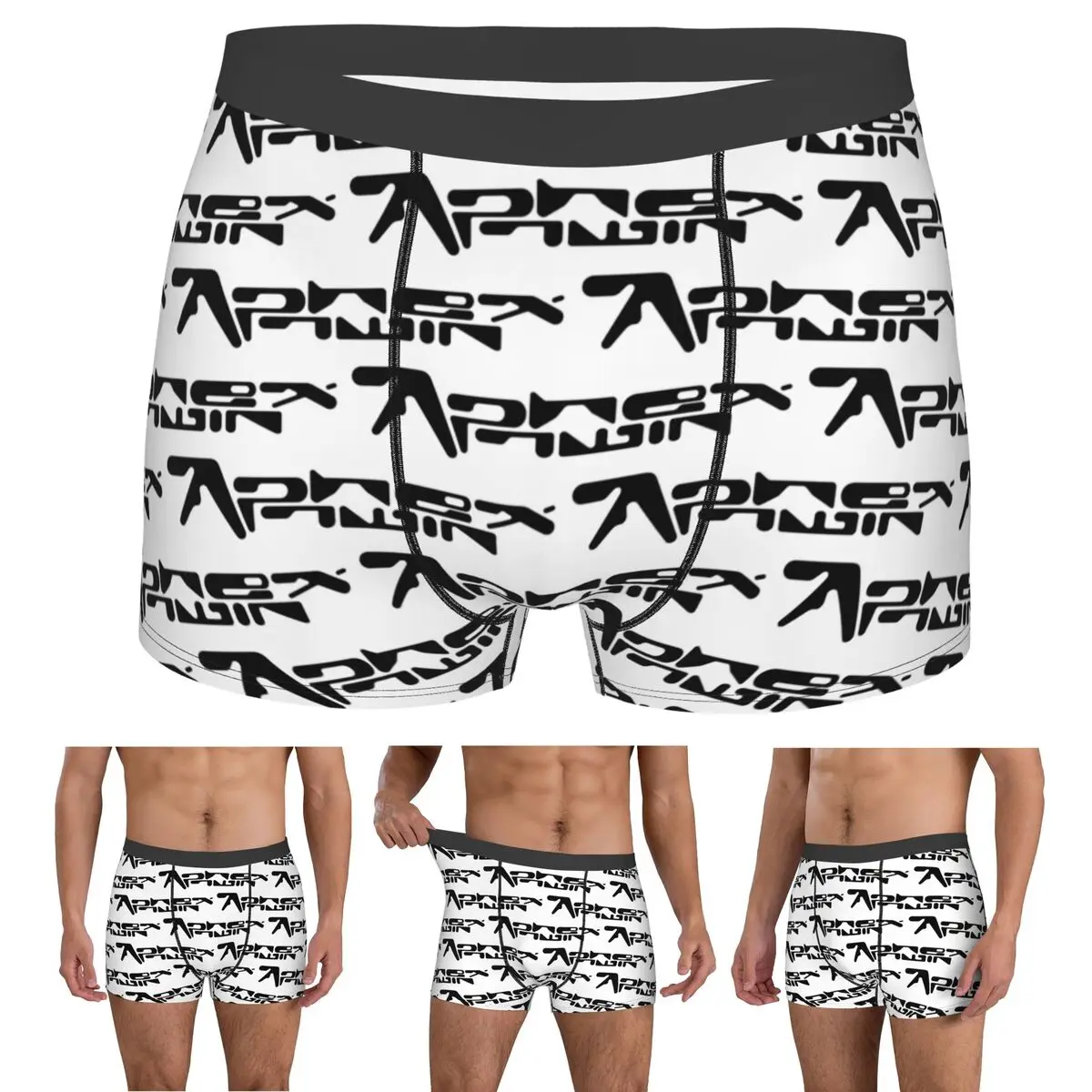 Boxer Underpants Shorts Aphex Twin Logo British Electronic Music Artist Panties Male Ventilate Underwear for Homme Man Gifts