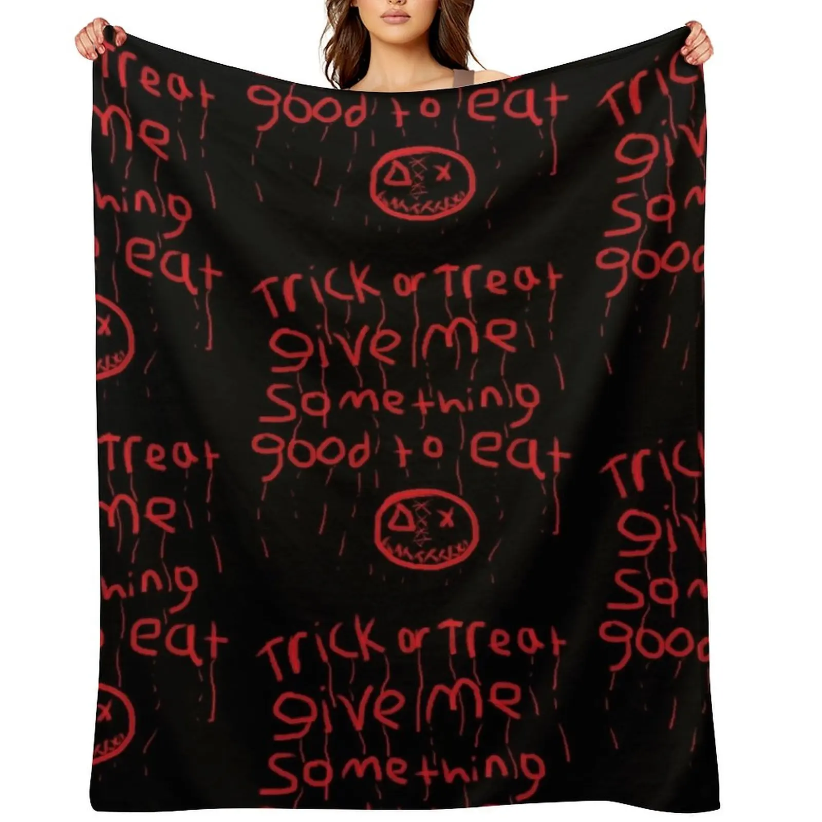 trick r treat sam bloody writing Throw Blanket For Baby Comforter Polar Moving Blankets