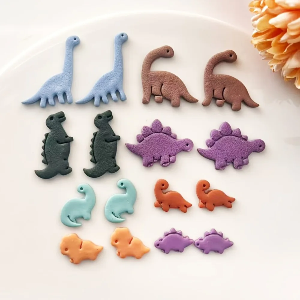 8pcs Cute Dinosaur Clay Cutters Set  Dino Shaped Molds for Polymer Clay Earrings Jewelry Making Tools Halloween Projects  Crafts view 6
