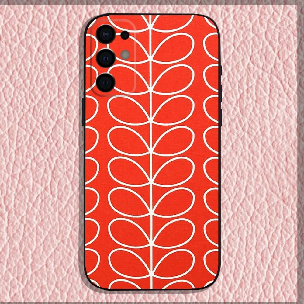 Multi Stem Orla Kiely F-Folio Phone Case For Samsung S24,S21,S22,S23,S30,Ultra,S20,Plus,Fe,Lite,Note,10,9,5G Black Soft Shell
