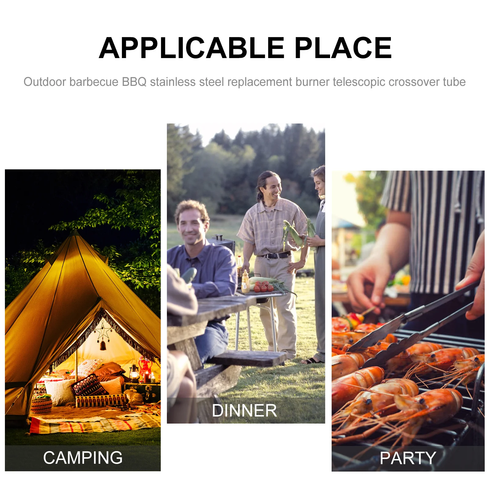 

1Set Durable Tube Replacement for Bbq Gas Grills 127mm-220mm Telescopic Design Replacement for Gas Grills