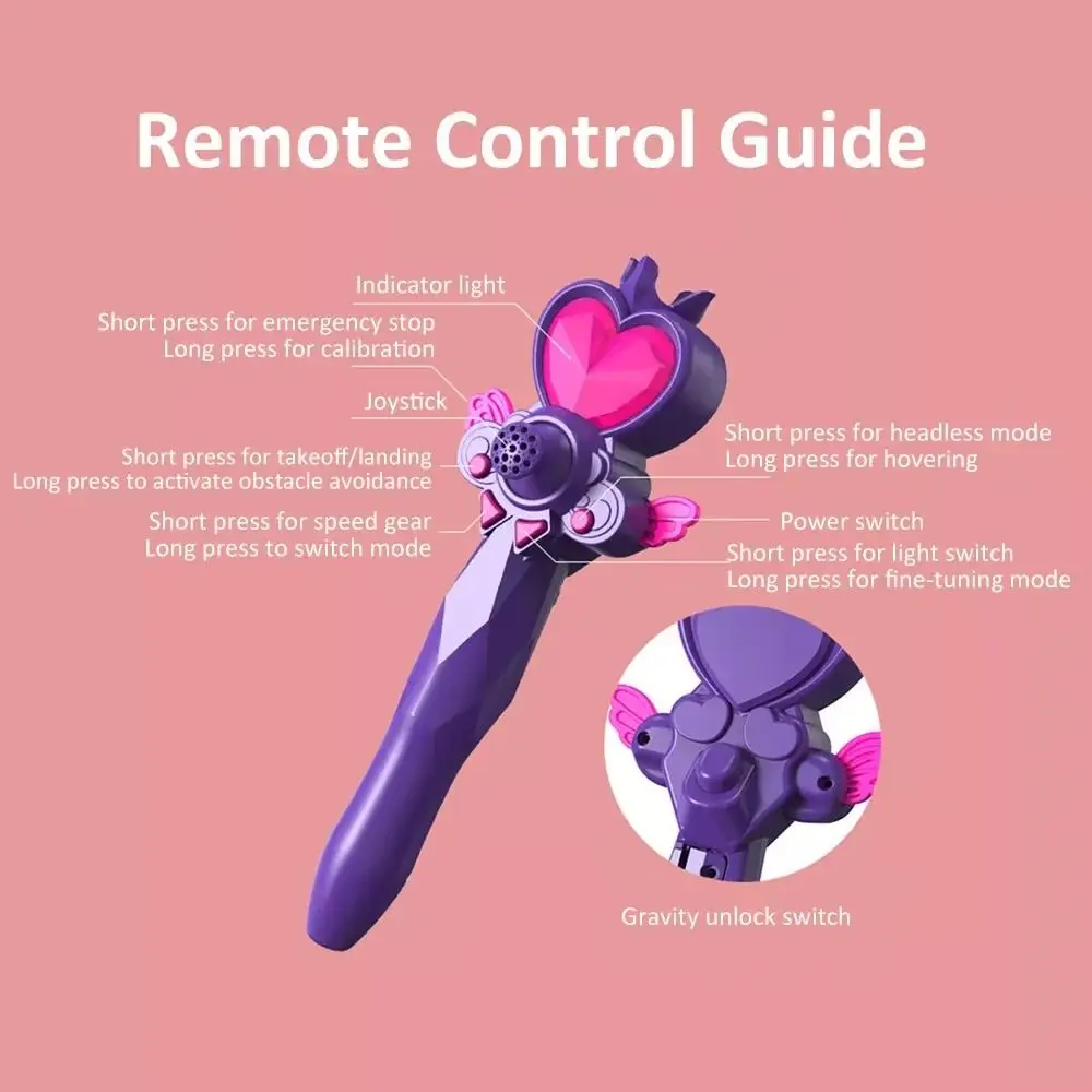 

V40 Glitter Butterfly Quadcopter Airplane Model Foam Drone Remote Control Aircraft RC Plane Gravity Sensing Mini Drone Toy