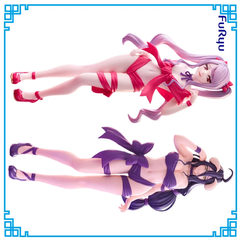 FuRyu OVERLORD BiCute Ribbons Shalltear Albedo 2 Colors Ribbon Swimsuit Anime Figure Collectible Toys Desktop Decor Ornaments