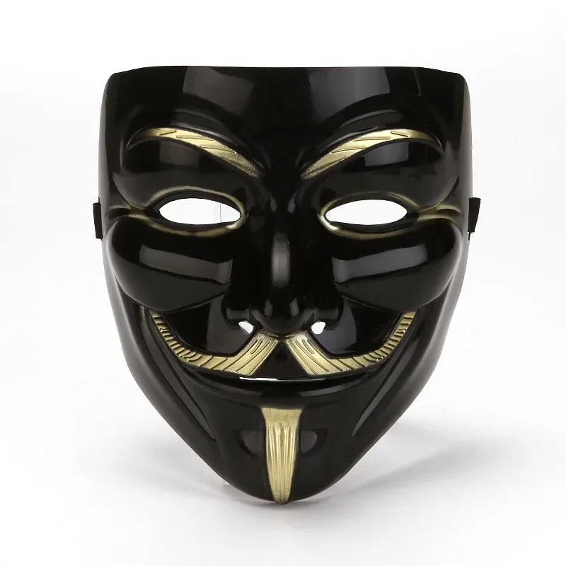 V wie Vendetta Guy Fawkes Maske Film Cosplay Hacker Anonymous Halloween Weihnachtsfeier Kostümzubehör für Erwachsene und Kinder
