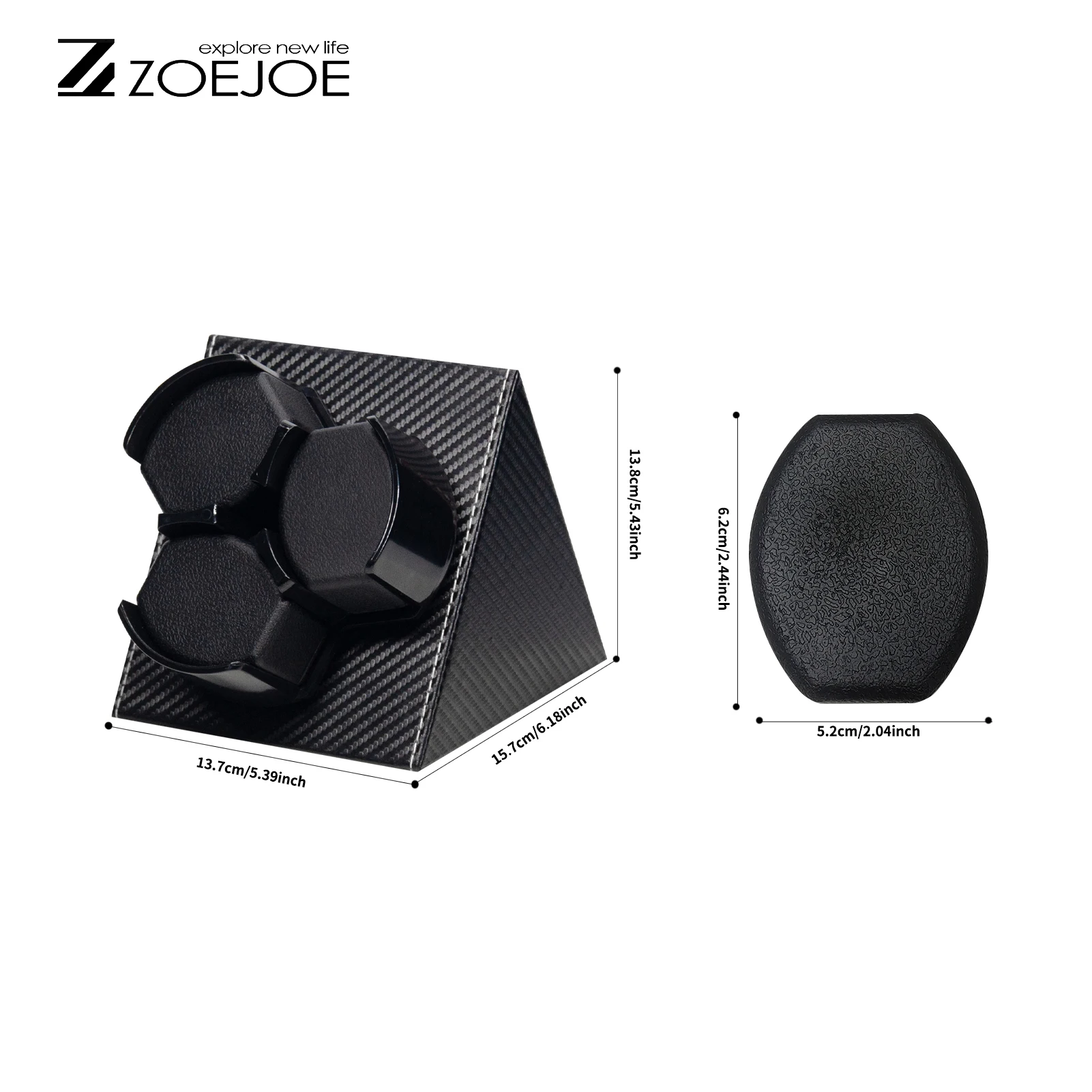 ZOEJOE 3 فتحات ماكينة لف ساعات أوتوماتيكية بولي Leather الجلود ألياف الكربون كابل يو اس بي مخدة ناعمة ملفاف ساعة هدايا عيد الميلاد للرجال والنساء