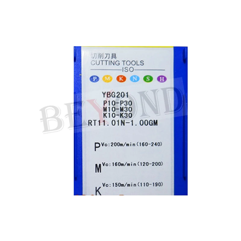 الأصلي 11IR RT11.01N-1.00GM YBG201 1.25GM 1.50GM 1.75GM 2.00GM A55 A60 14W YBG205 ISO خيوط كربيد إدراج CNC القاطع