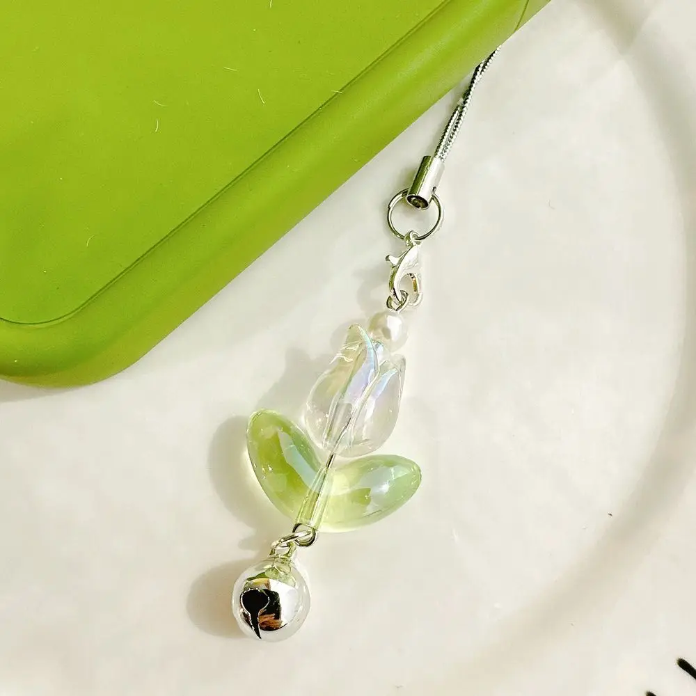 Tulip Sweetness INS Style Fai da te Telefono Charm Strap Portachiavi fatto a mano Cordino Catena Ciondolo Decor Cordino Portachiavi