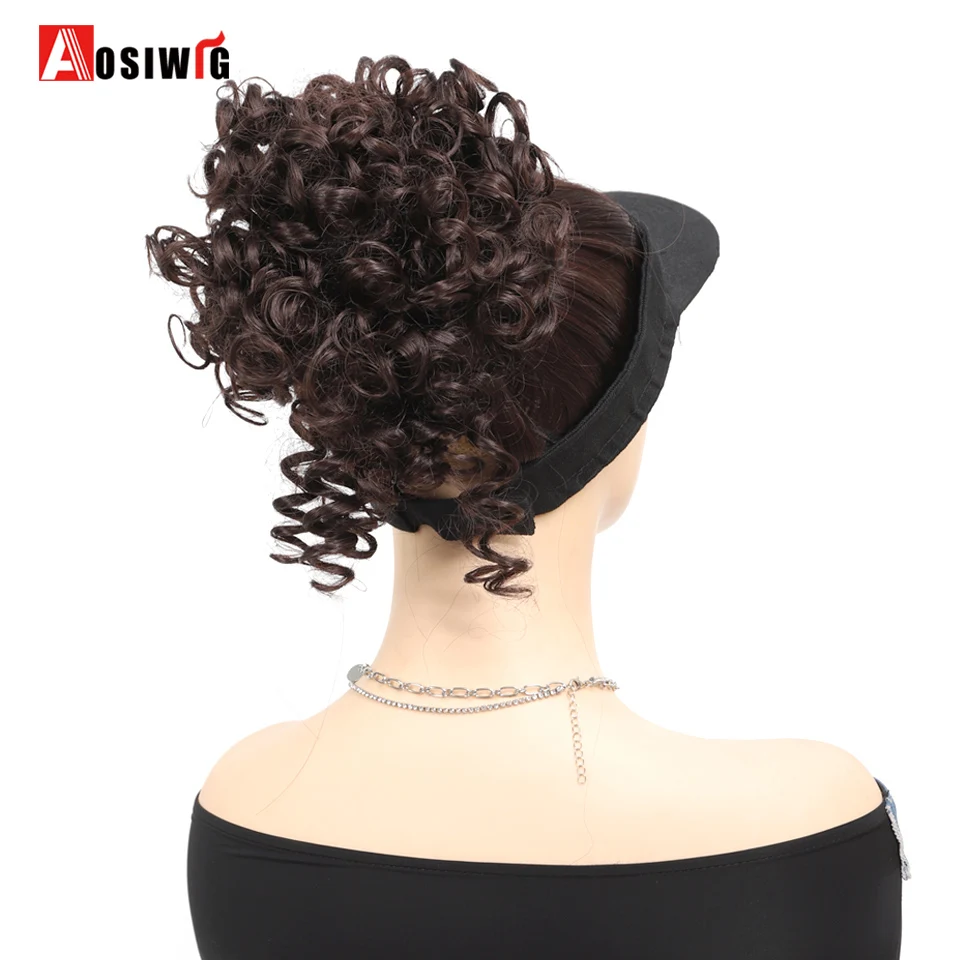 Krótki Afro Puff perwersyjne kręcone sznurek przyrząd do koka z włosów peruka kucyk włosy Clip In przyrząd do koka z włosów Chignon Updo syntetyczna