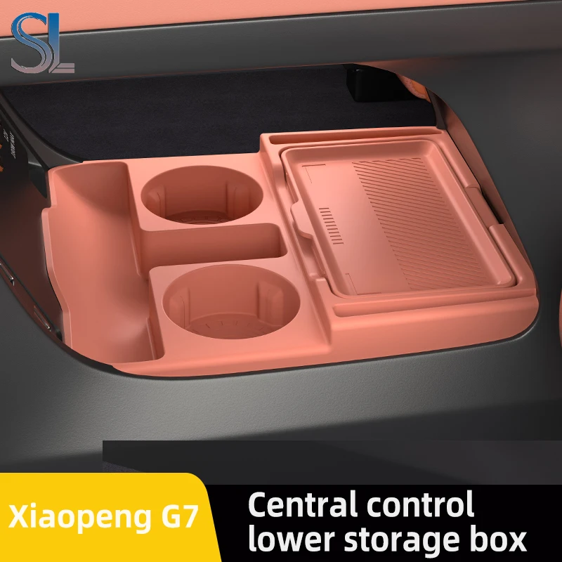 

For XPENG G7 2025 2026 Storage Box Center Armrest Hidden Box Cup Holder Organizer Interior Accessories