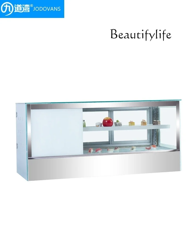 Маленький настольный Холодильный шкаф для тортов, коммерческий шкаф для хранения свежести фруктов